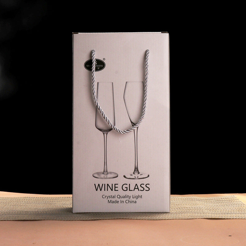 Handmade Crystal Champagne Flute & Stemmed Wine Glass 2-Piece Gift Box Set – Elegant Glassware for Sparkling Wine, Champagne & Fine Wines