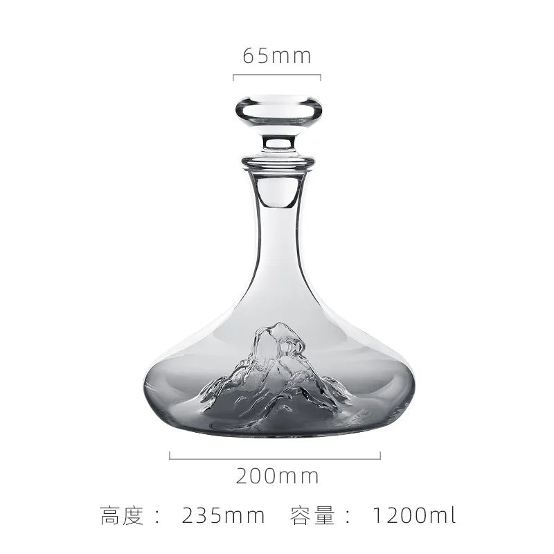 Creative Iceberg-Inspired Red Wine Decanter - Luxurious Premium Slim Waist & Bulbous Body Decanter | Commercial-Grade High-End Wine Dispenser for Stylish Serving