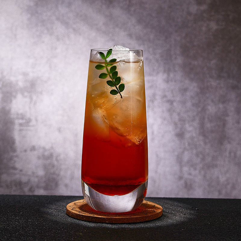 Creative Handmade Thick-Bottomed Mixing Glass - Premium Collins/Mojito/Cocktail Cup with Large Capacity for Juice & Beverages