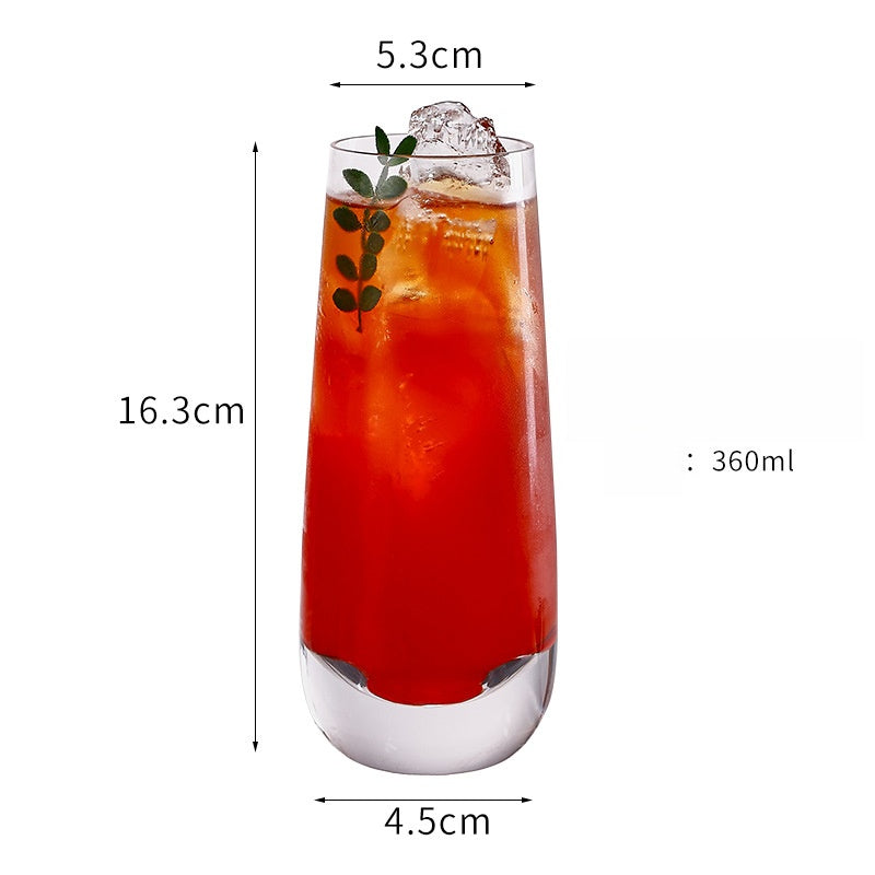 Creative Handmade Thick-Bottomed Mixing Glass - Premium Collins/Mojito/Cocktail Cup with Large Capacity for Juice & Beverages