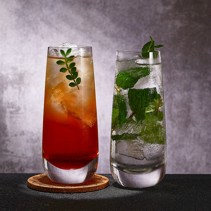 Creative Handmade Thick-Bottomed Mixing Glass - Premium Collins/Mojito/Cocktail Cup with Large Capacity for Juice & Beverages