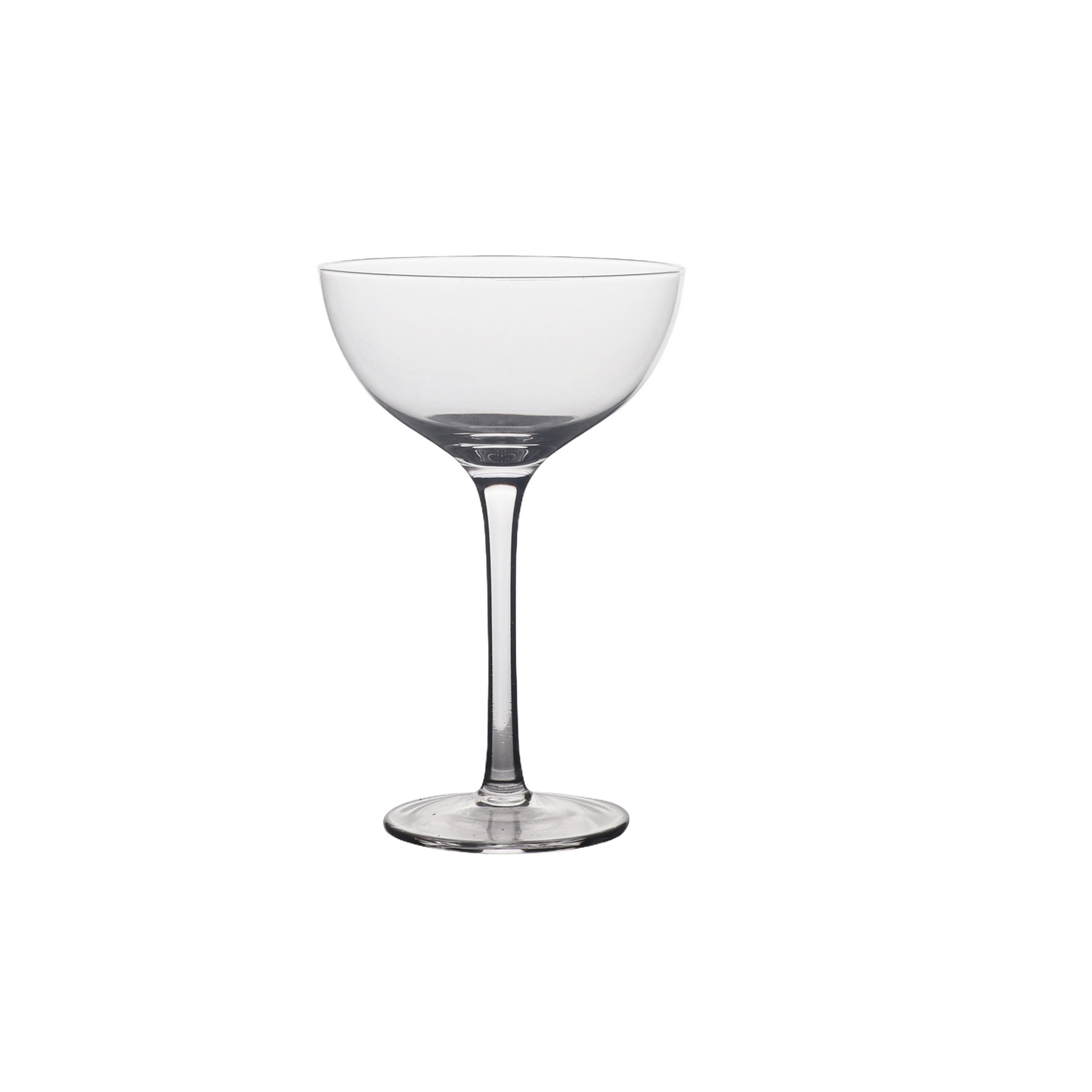 Creative Stemmed Crystal Glass Martini Cocktail & Champagne Flute – Multi-Purpose Shallow Saucer Ice Cream Bowl for Bar & Home Use